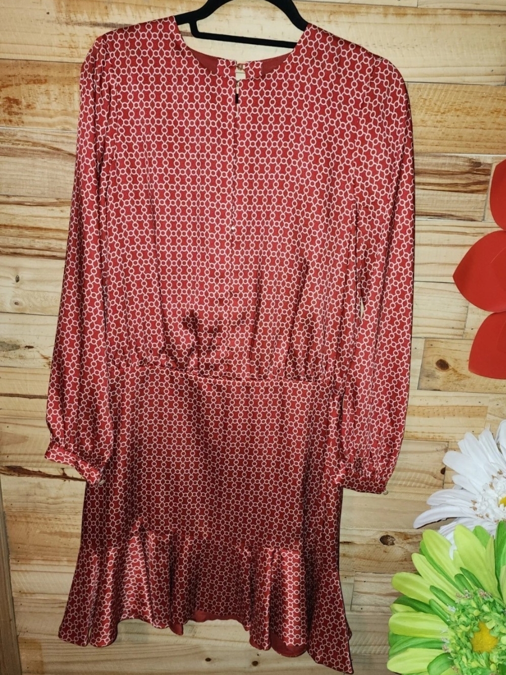 ALEXIS Coretti Blouson Top Flounce Hem Printed Mini Dress